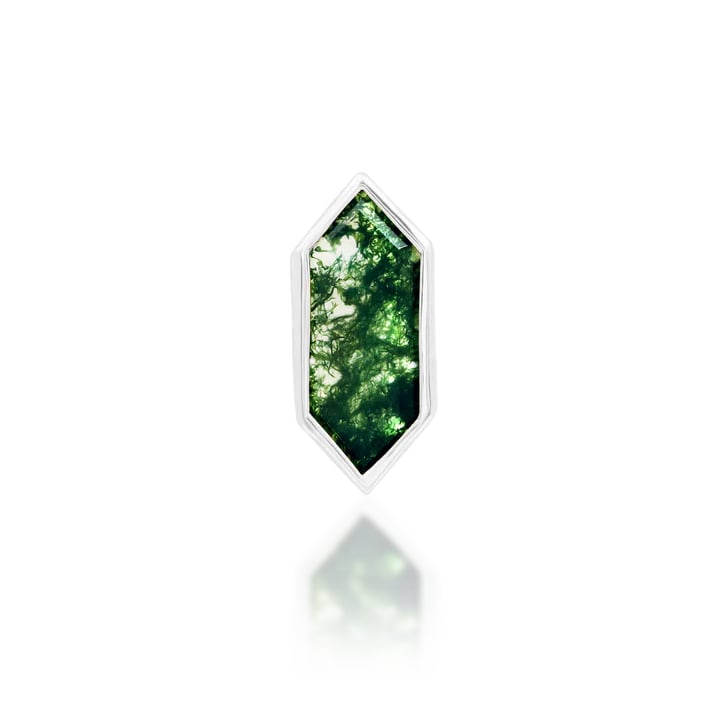 Aurelia Moss Agate Threadless End