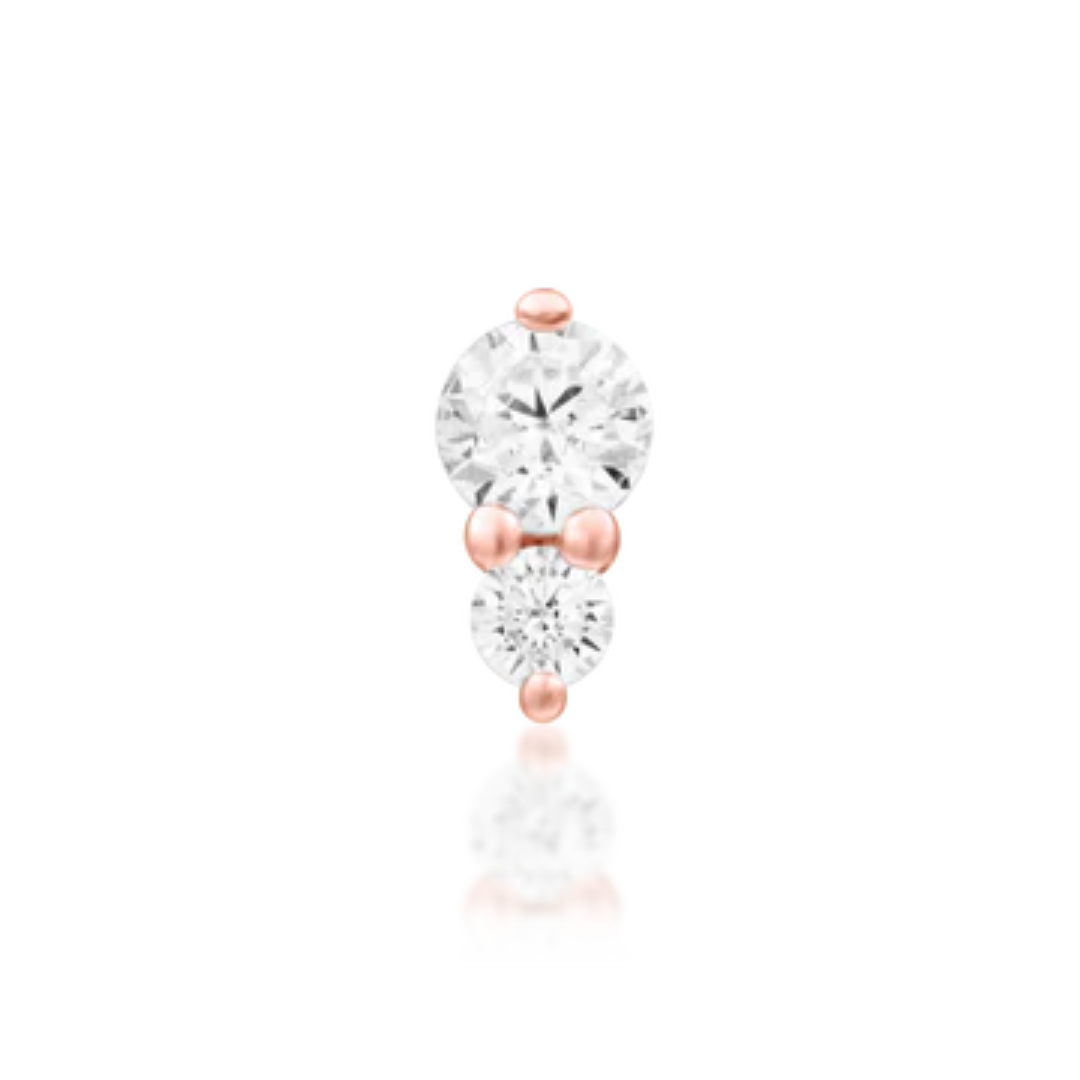 Aman - White CZ Threadless End (Copy)