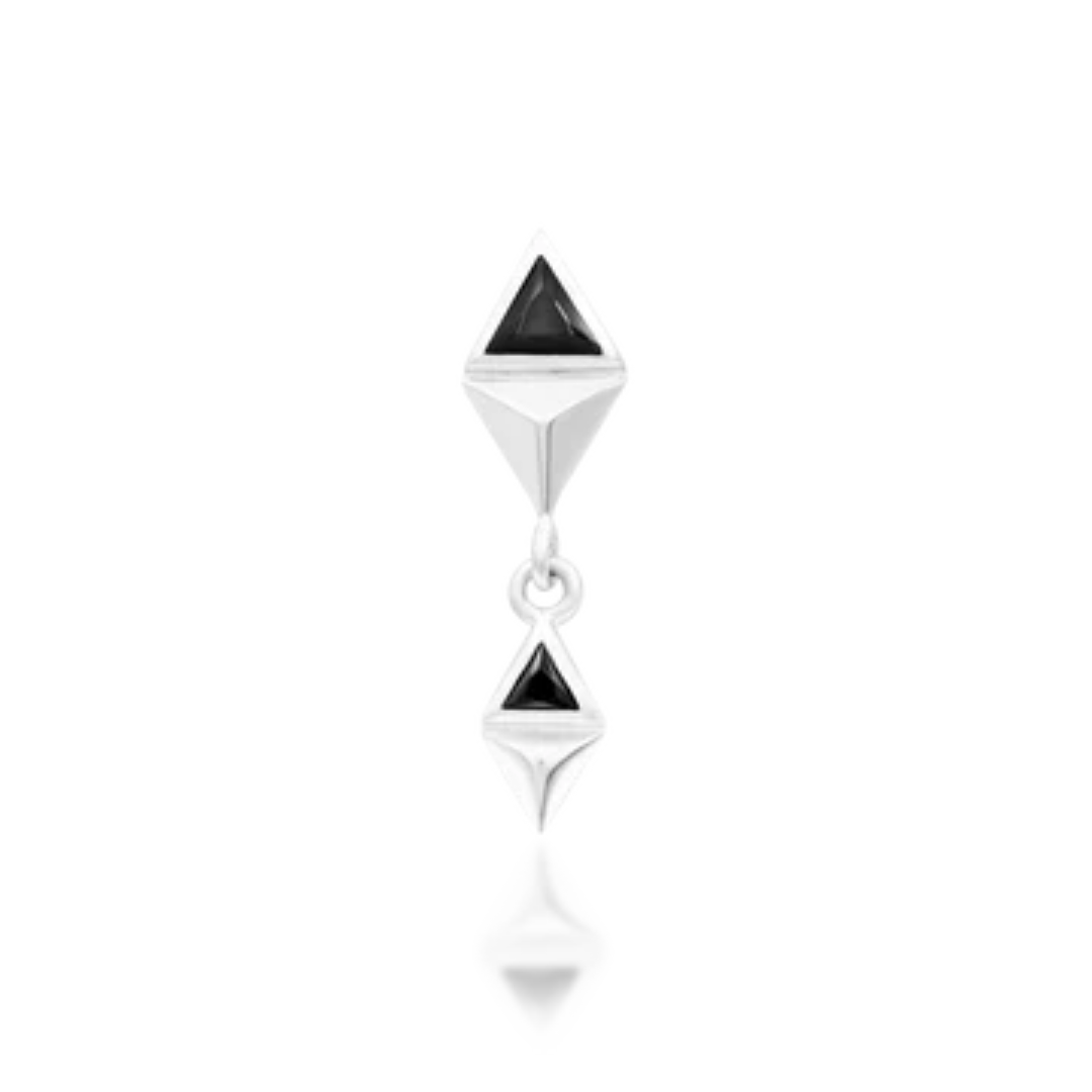 Anitha - Black CZ Threadless End