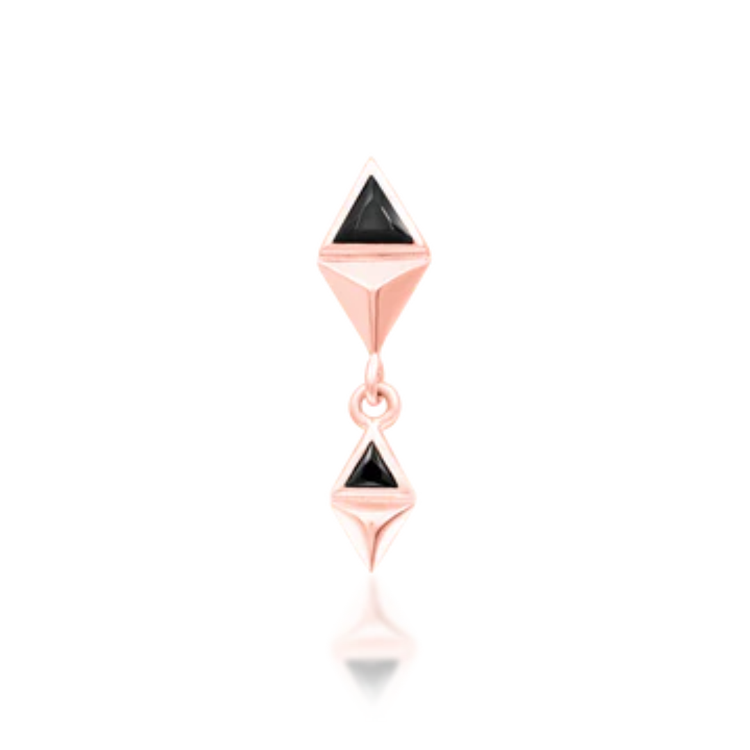 Anitha - Black CZ Threadless End