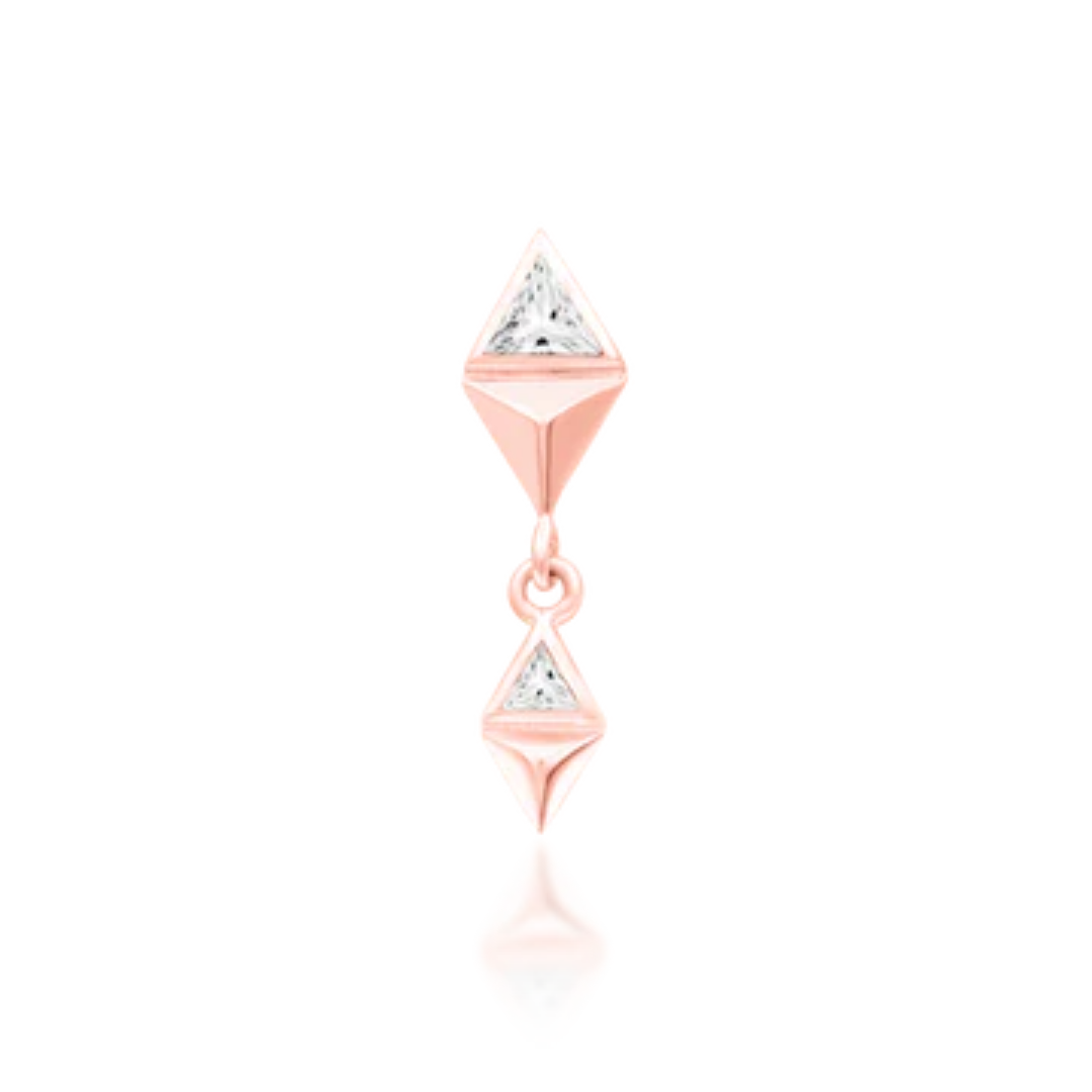 Anitha - White CZ Threadless End
