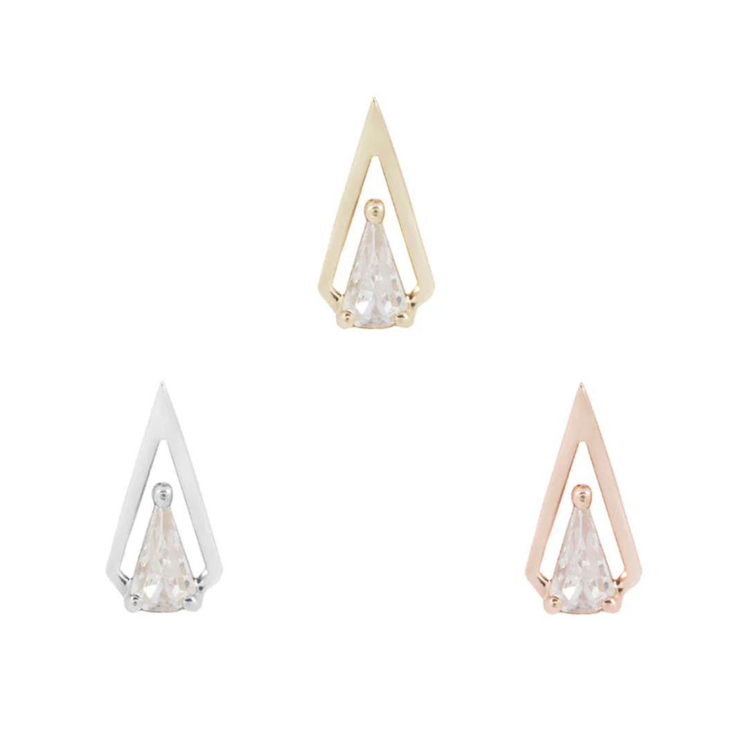 ArtHaus - CZ - Gold Threadless End