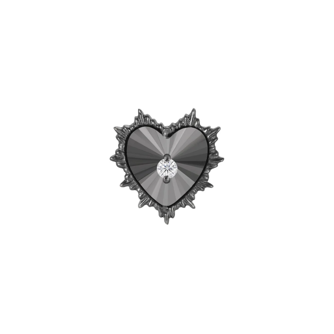 Bad Romance - CZ - Rhodium Threadless End