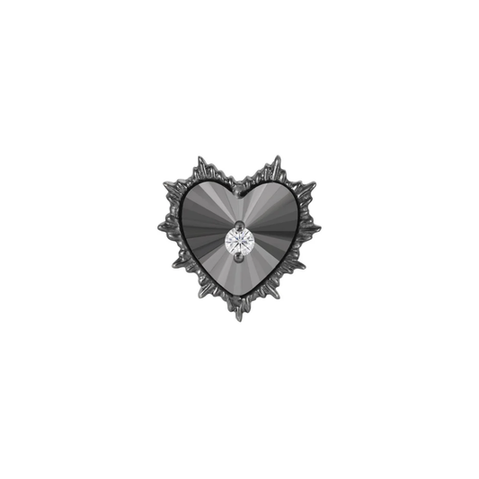 Bad Romance - CZ - Rhodium Threadless End