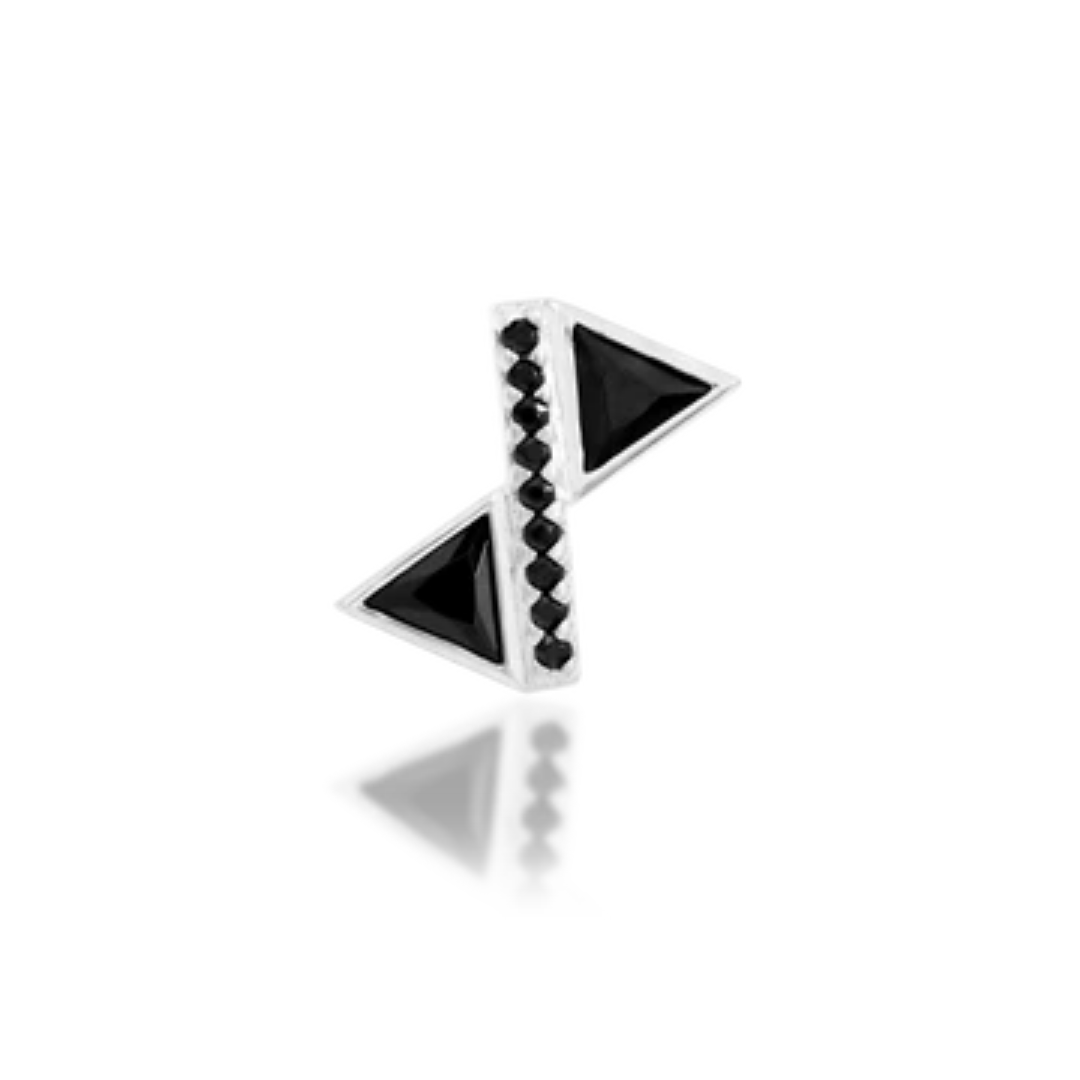 Bethy - Black CZ Threadless End