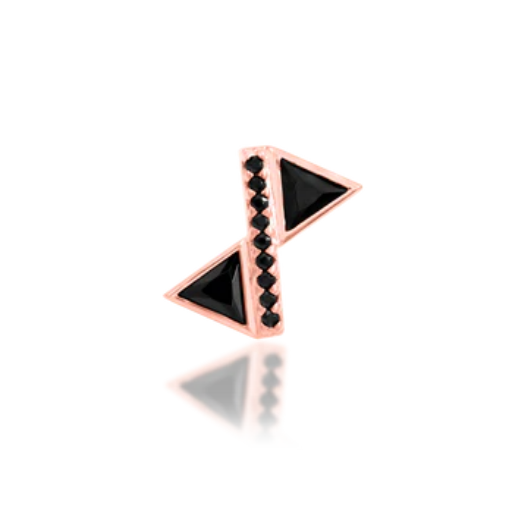 Bethy - Black CZ Threadless End
