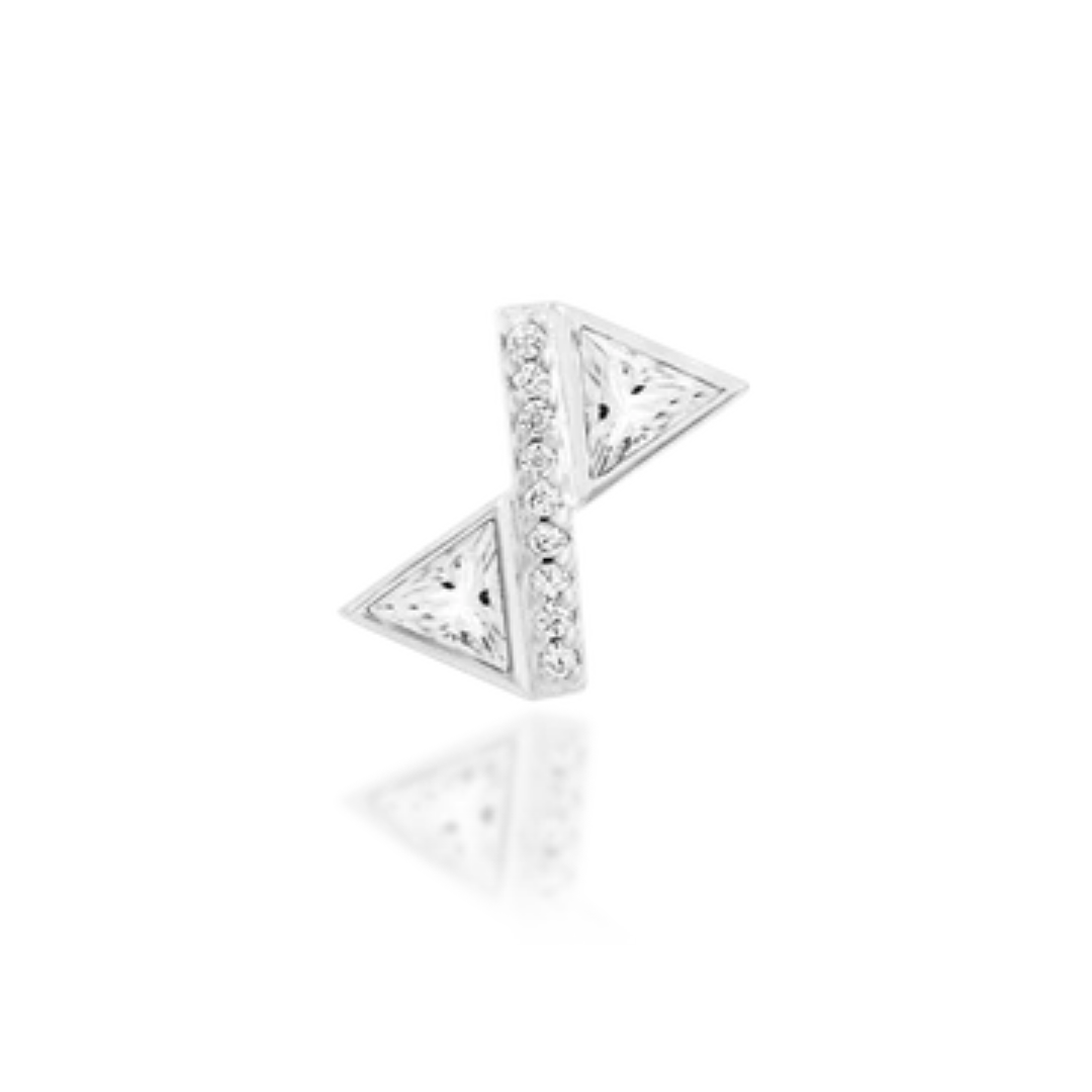 Bethy - White CZ Threadless End