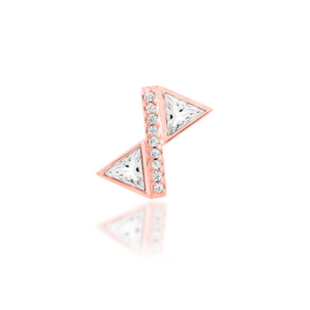 Bethy - White CZ Threadless End