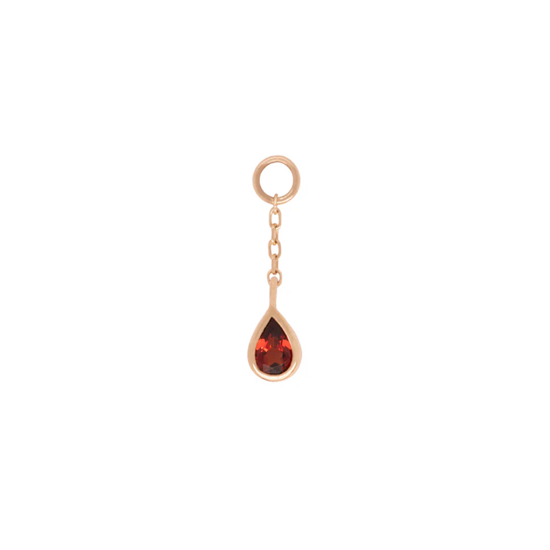 Concorde - Garnet + Chain - Charm
