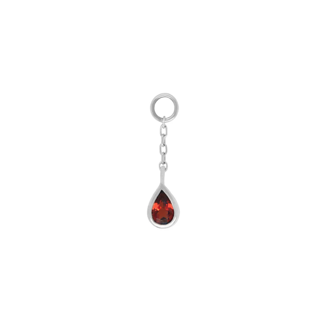 Concorde - Garnet + Chain - Charm