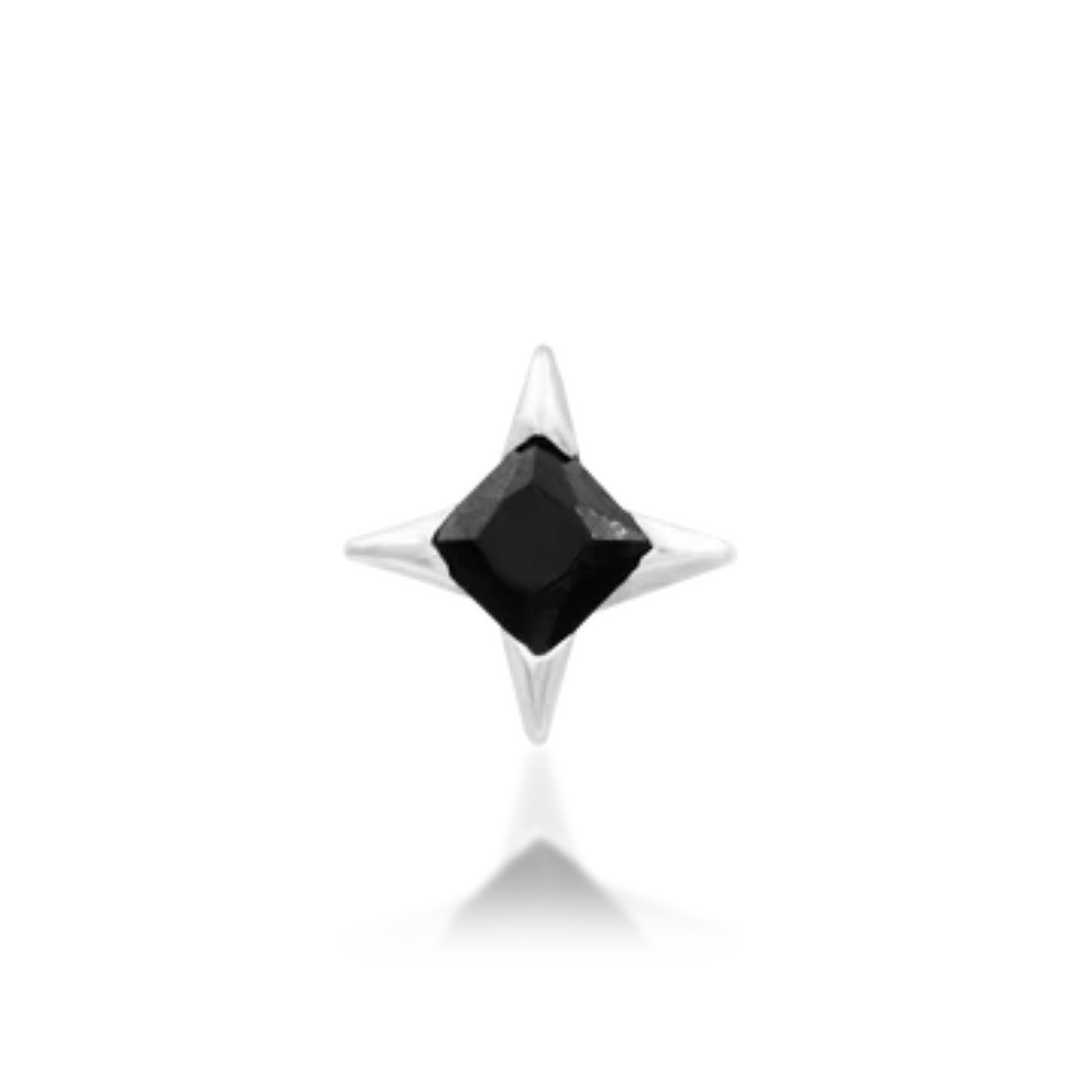 Corvin - Black CZ Threadless End