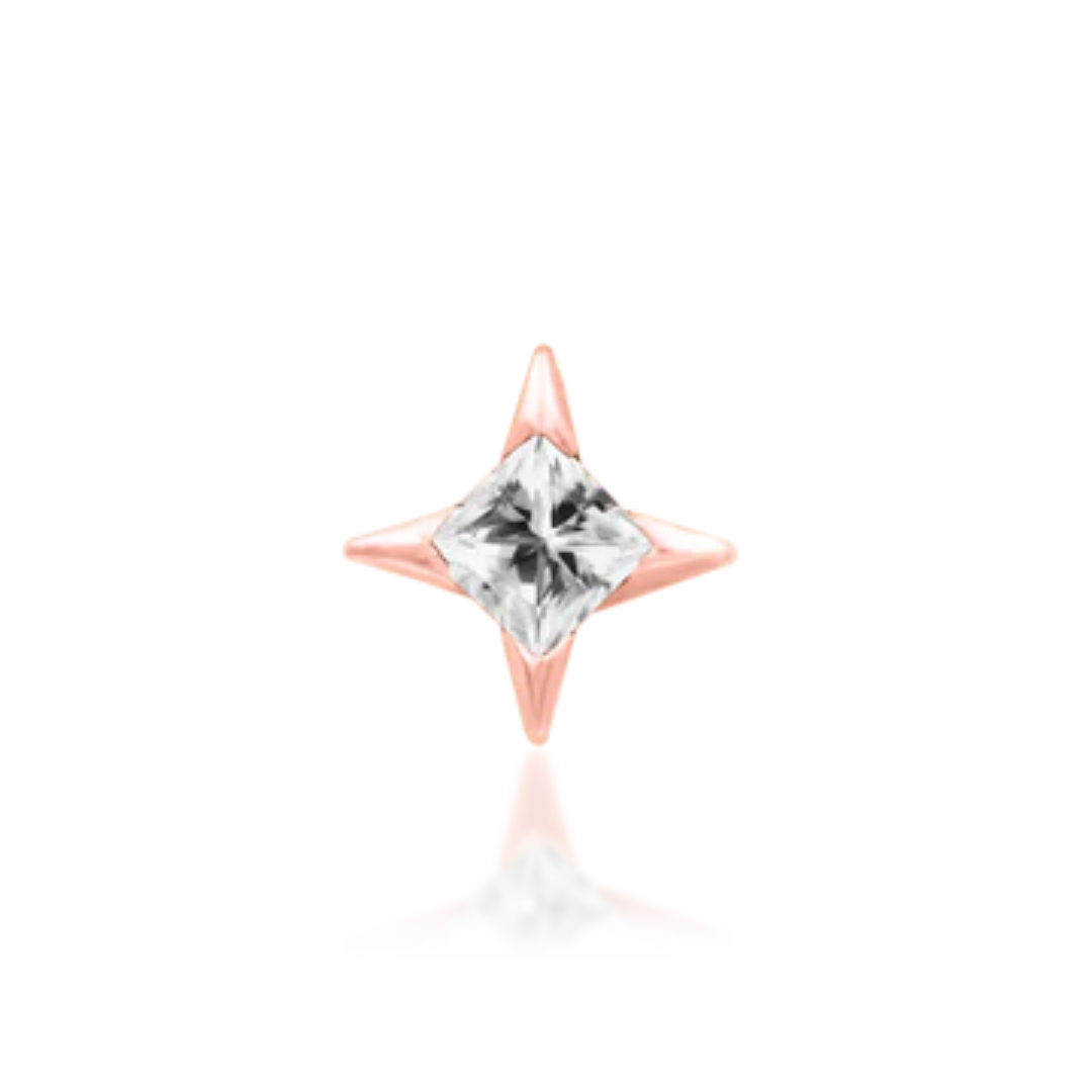 Corvin - White CZ Threadless End