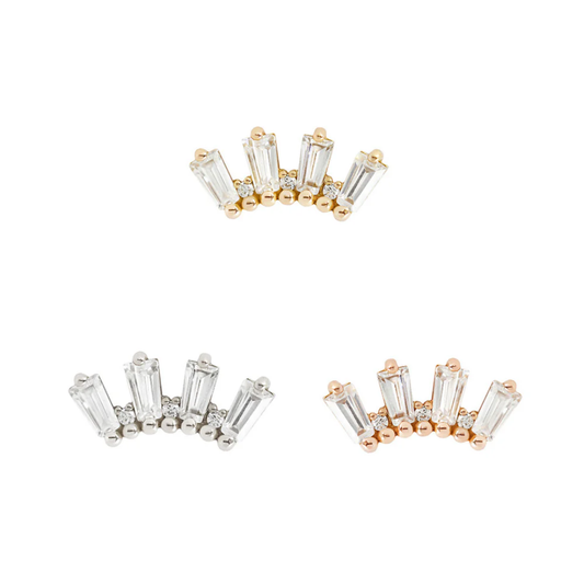 Crown Jewels - CZ - Threadless End