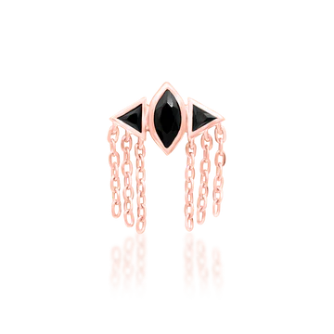 Cyrene - Black CZ Threadless End