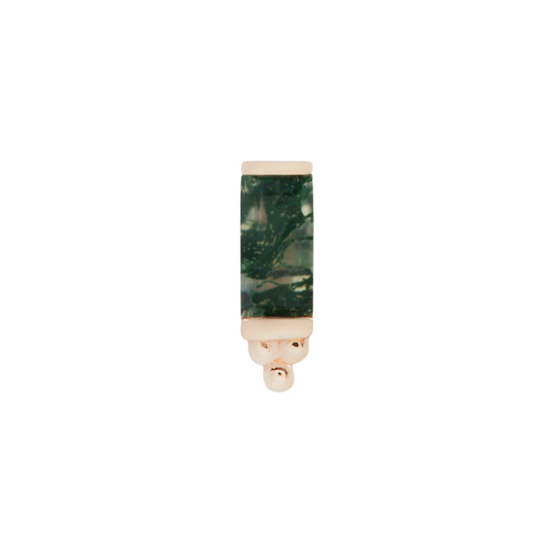 Dior - Moss Agate - Gold Threadless End