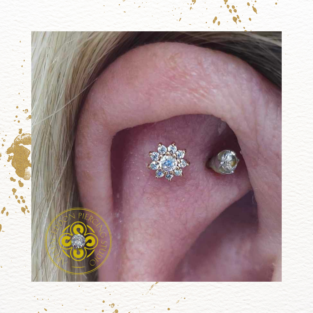 Eloise Flower - CZ - Threadless End