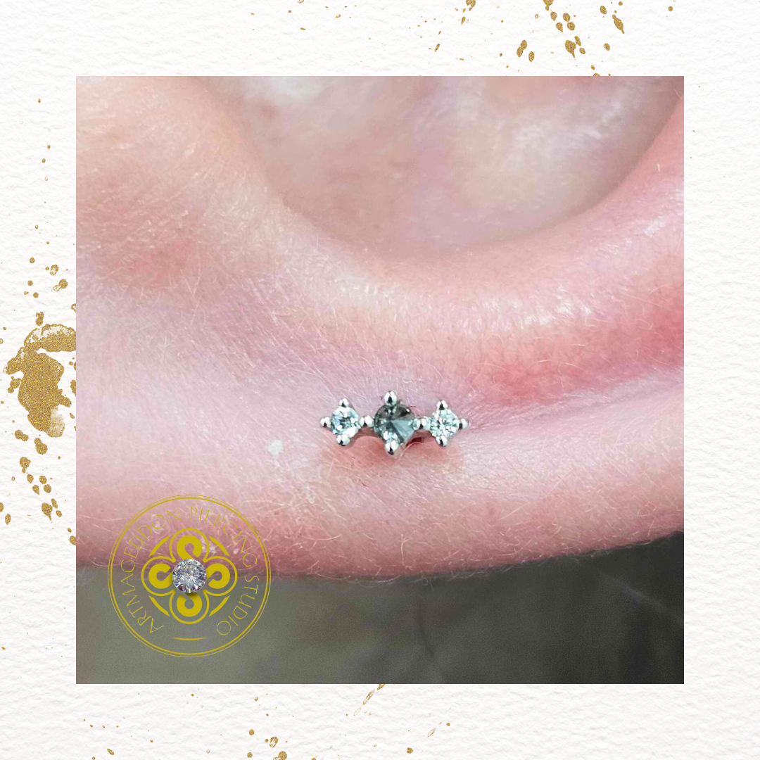 Ghost Flower - Grey Diamond - Threadless End