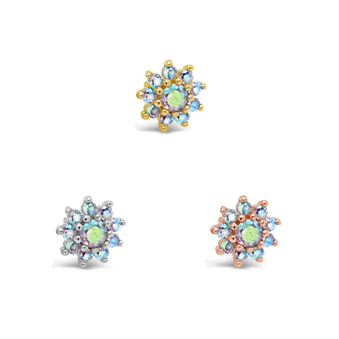 Eloise - Mercury Mist Topaz - Threadless End