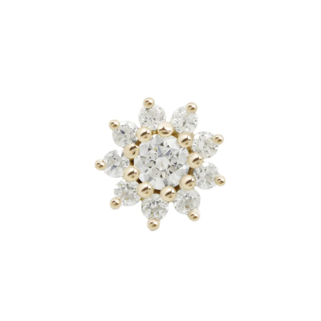 Eloise Flower - CZ - Threadless End