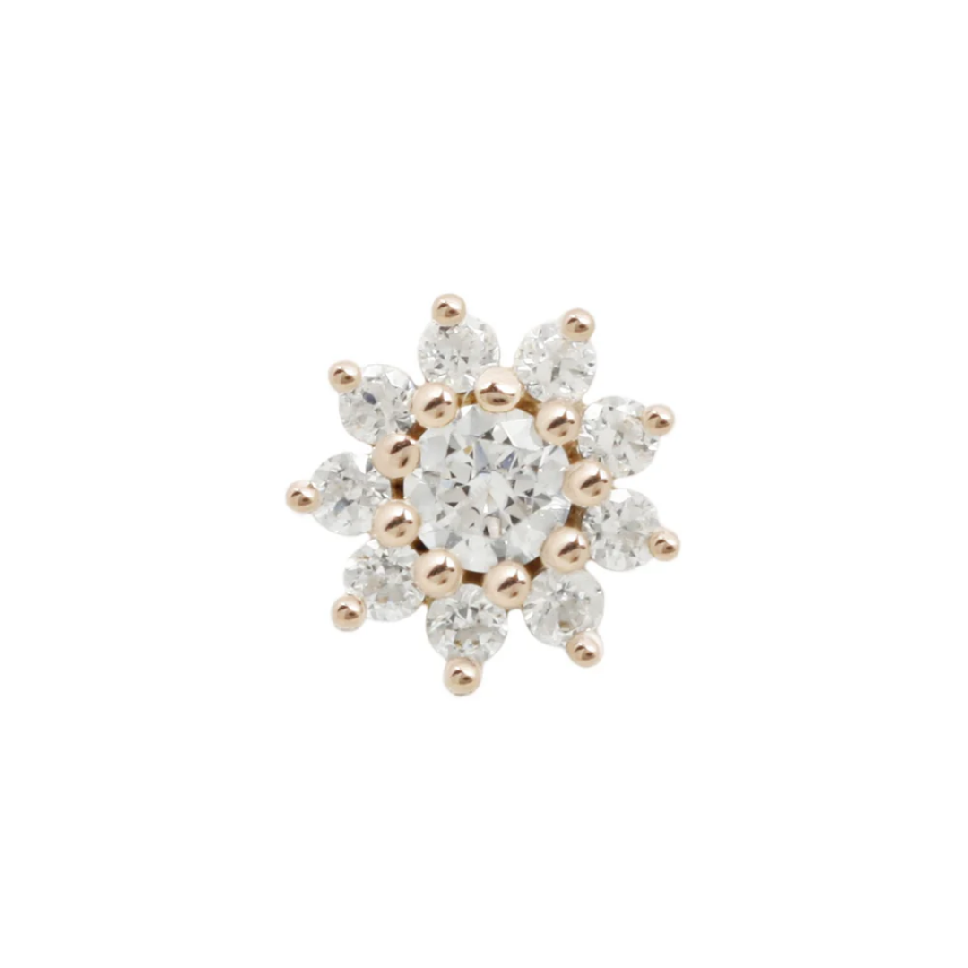 Eloise Flower - CZ - Threadless End