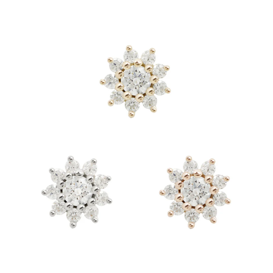 Eloise Flower - CZ - Threadless End