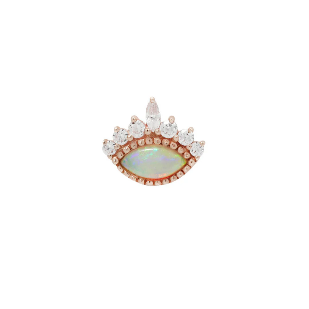 Enchant - Opal + CZ - Gold Threadless End