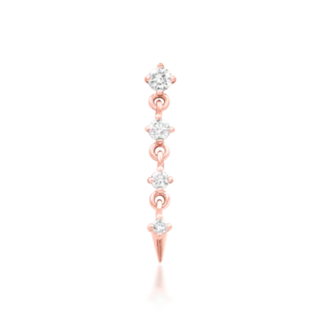 Geraldine Diamond Threadless End