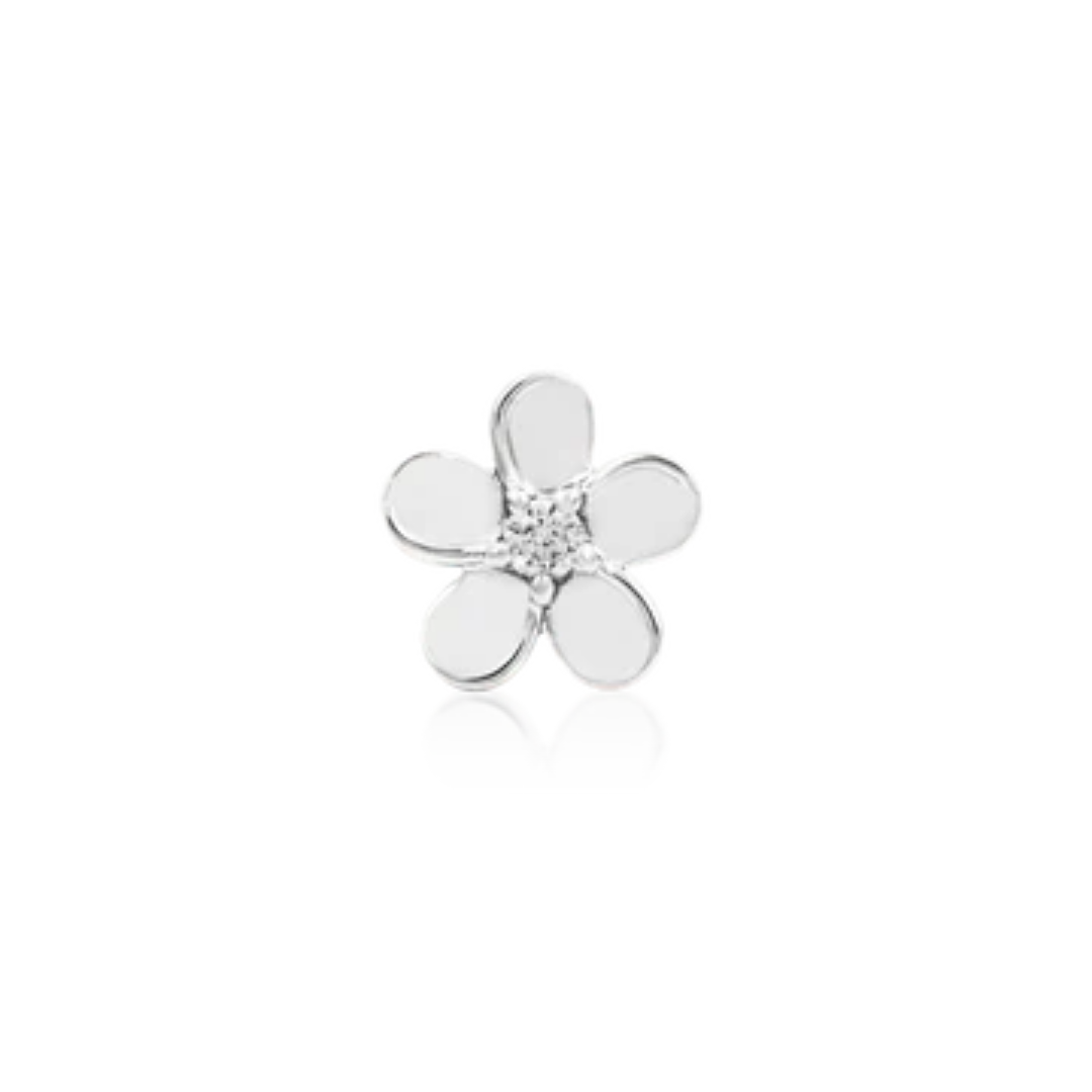 Gold CZ Flower Threadless End