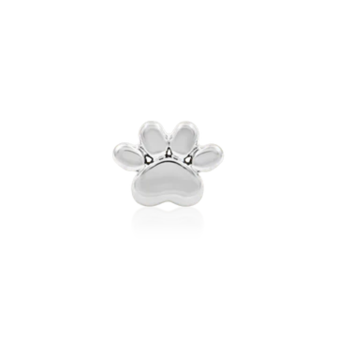 Gold Dog Paw Threadless End