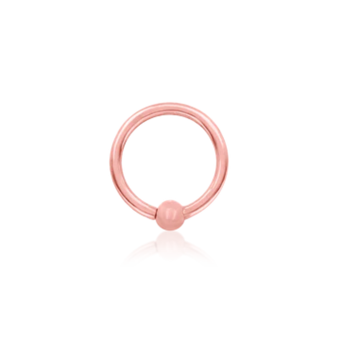 Gold Ring with Fixed Bead