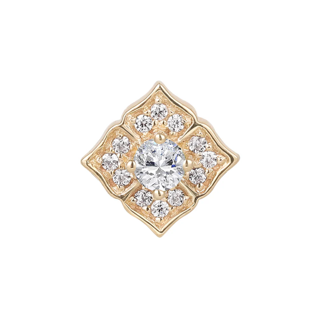 Grace - CZ - Gold Threadless End