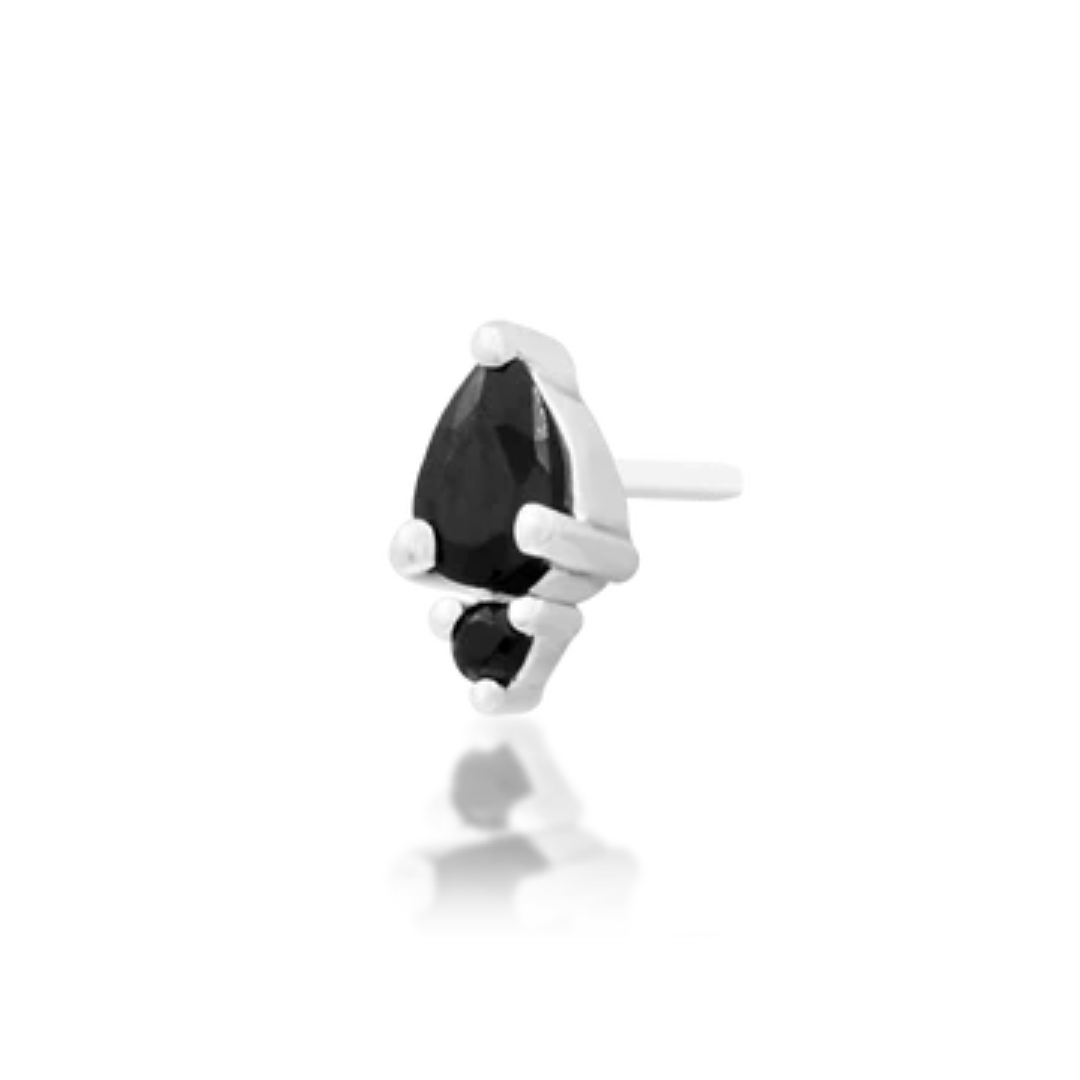 Karma - Black CZ Threadless End