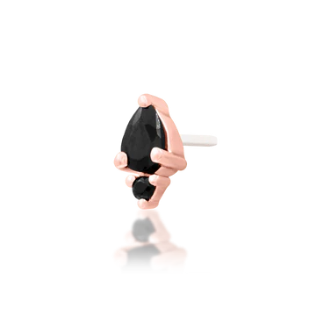 Karma - Black CZ Threadless End