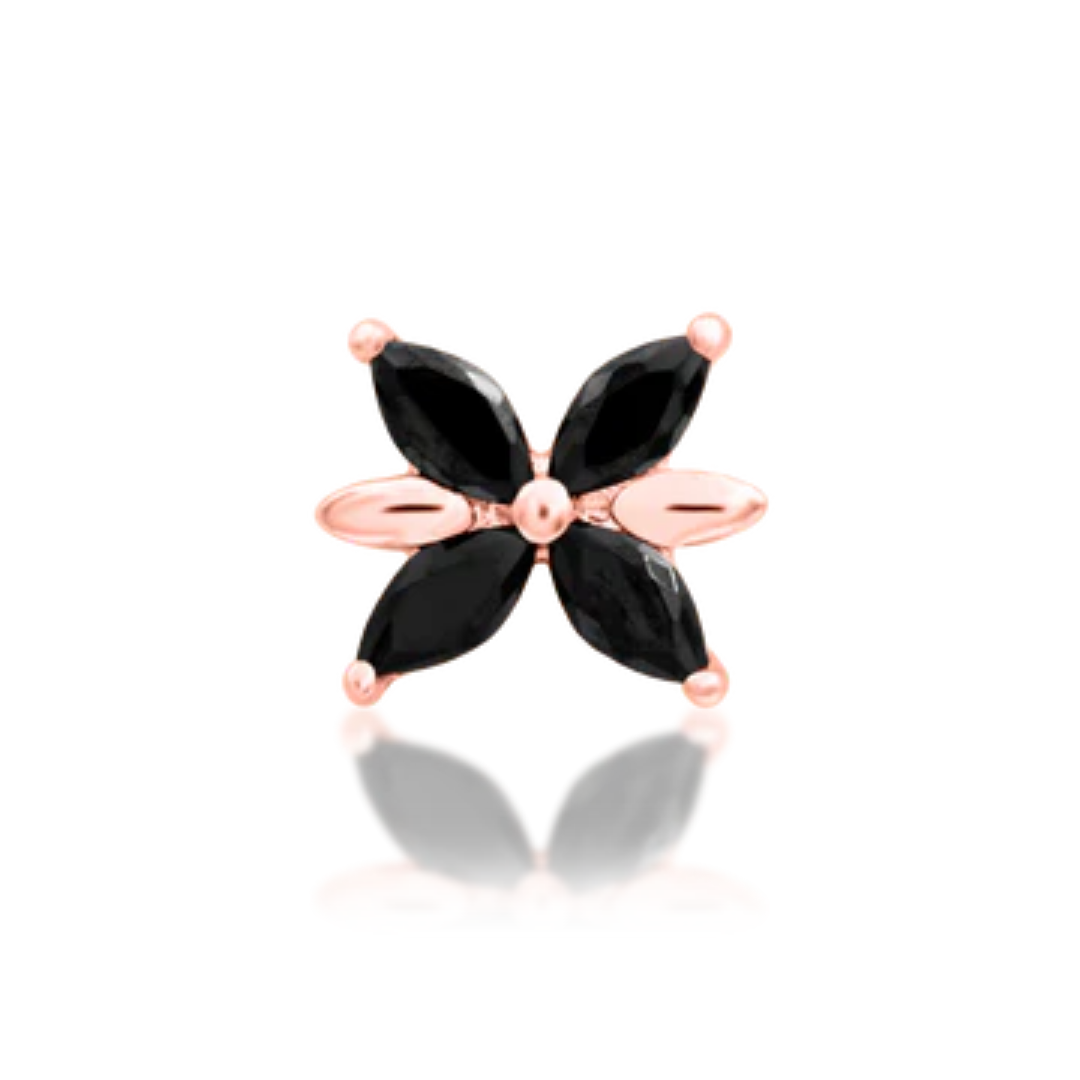 Lilliana - Black CZ Threadless End