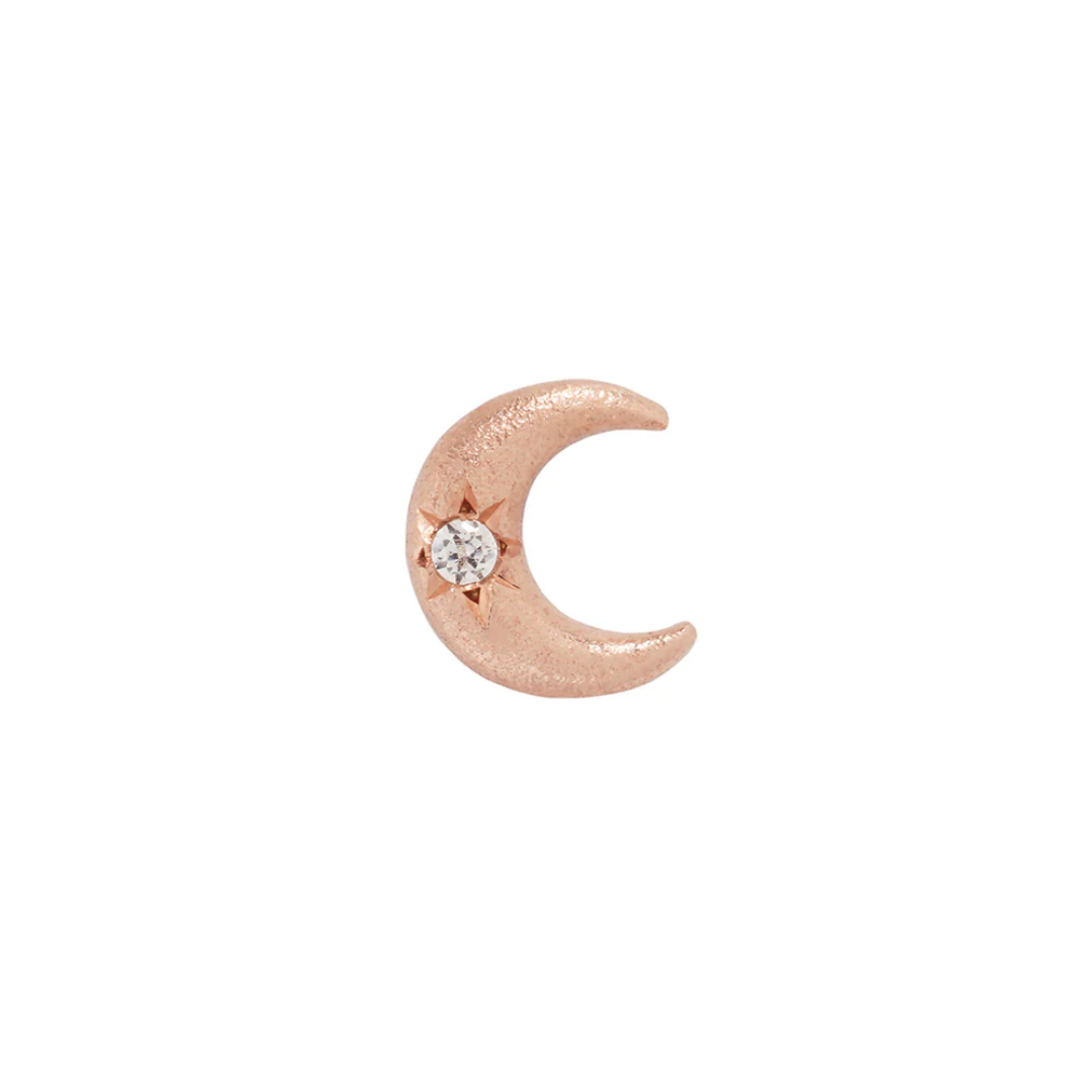 Moonshine CZ Satin Threadless End