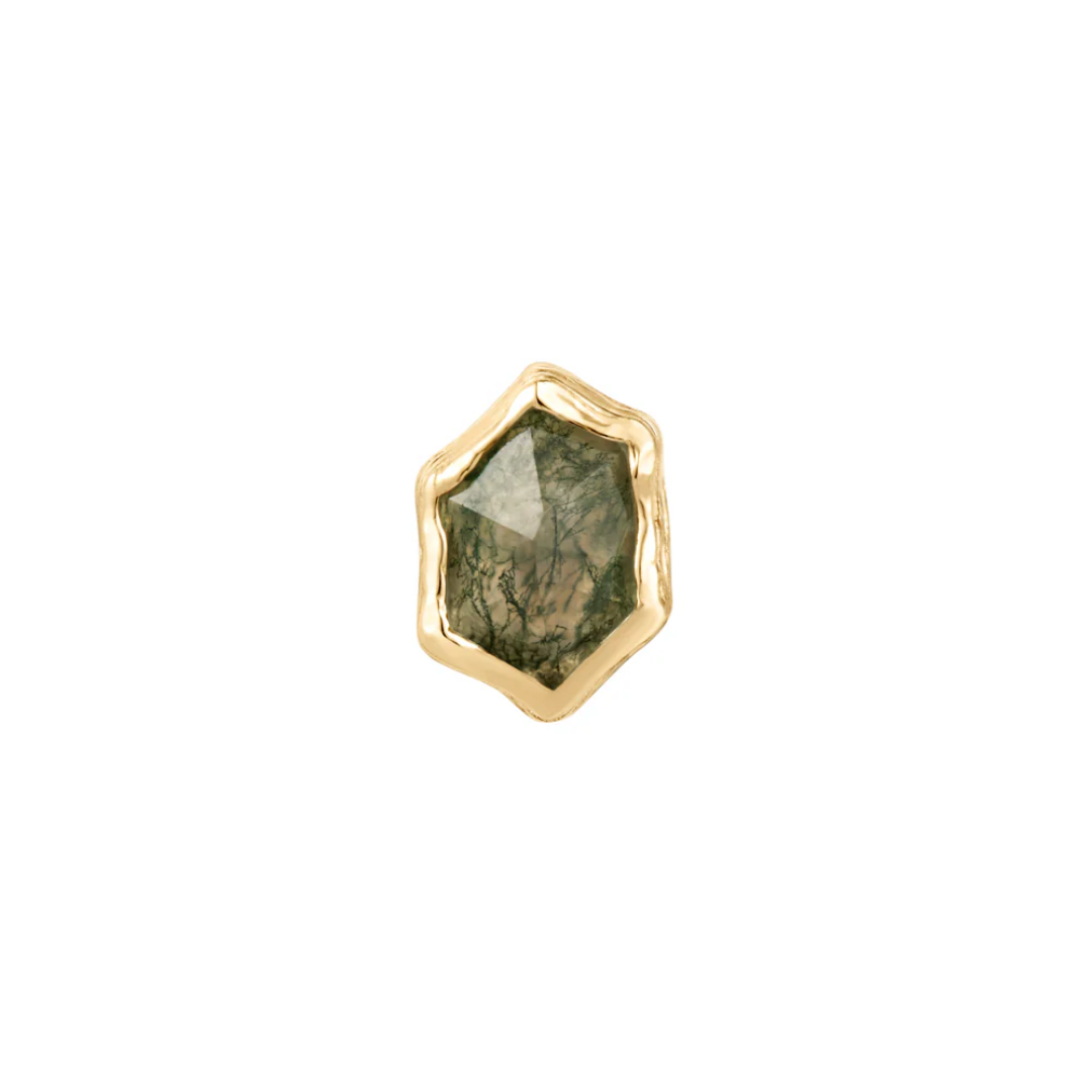 Pump Up The Volume - Moss Agate - Threadless End