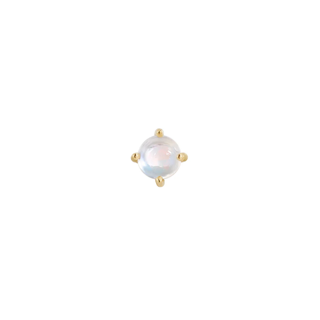 Rainbow Moonstone Prong - Threadless End