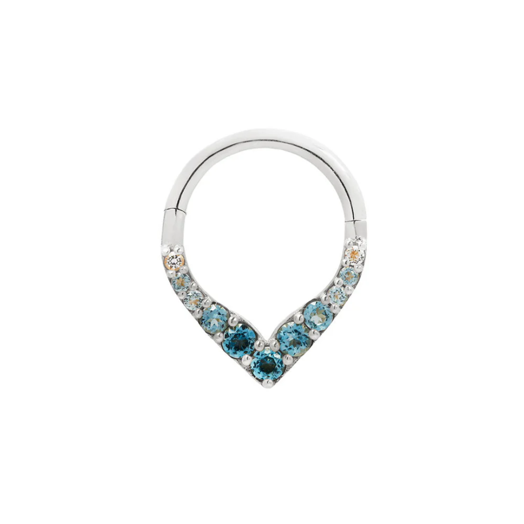 Rise + Shine - Blue Topaz Ombre - Gold Clicker