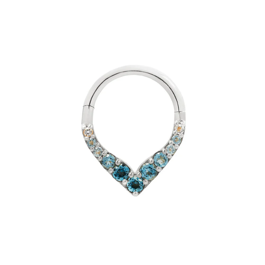 Rise + Shine - Blue Topaz Ombre - Gold Clicker