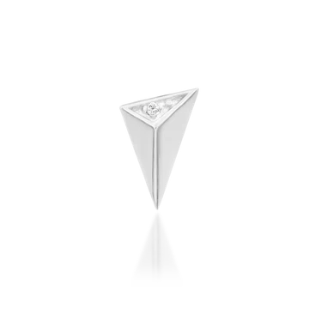 Shelley - White CZ Threadless End
