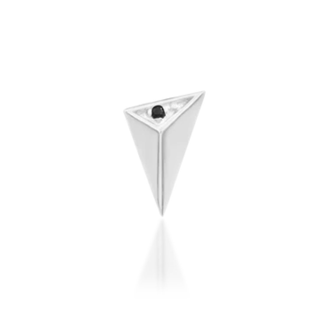 Shelley - Black CZ Threadless End