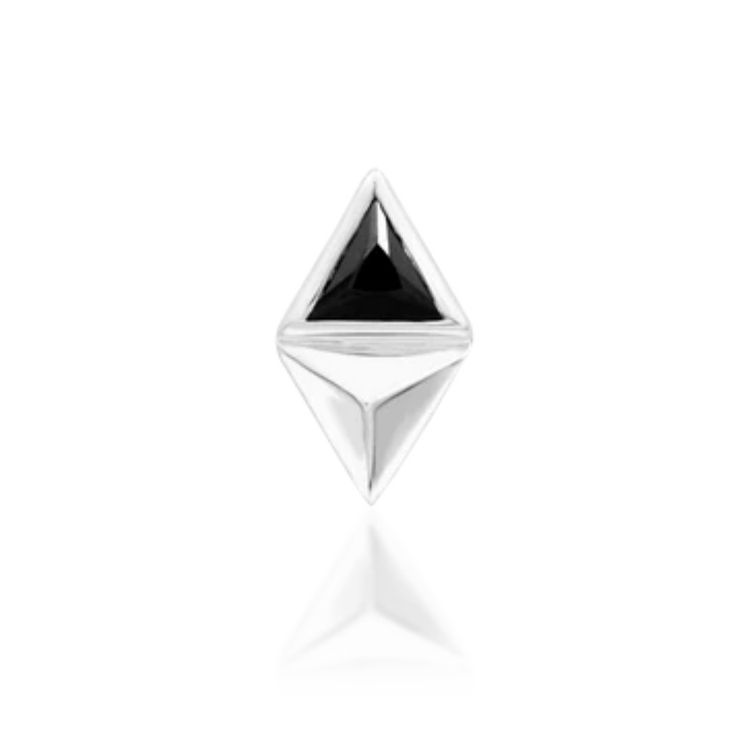 Sybil - Black CZ Threadless End