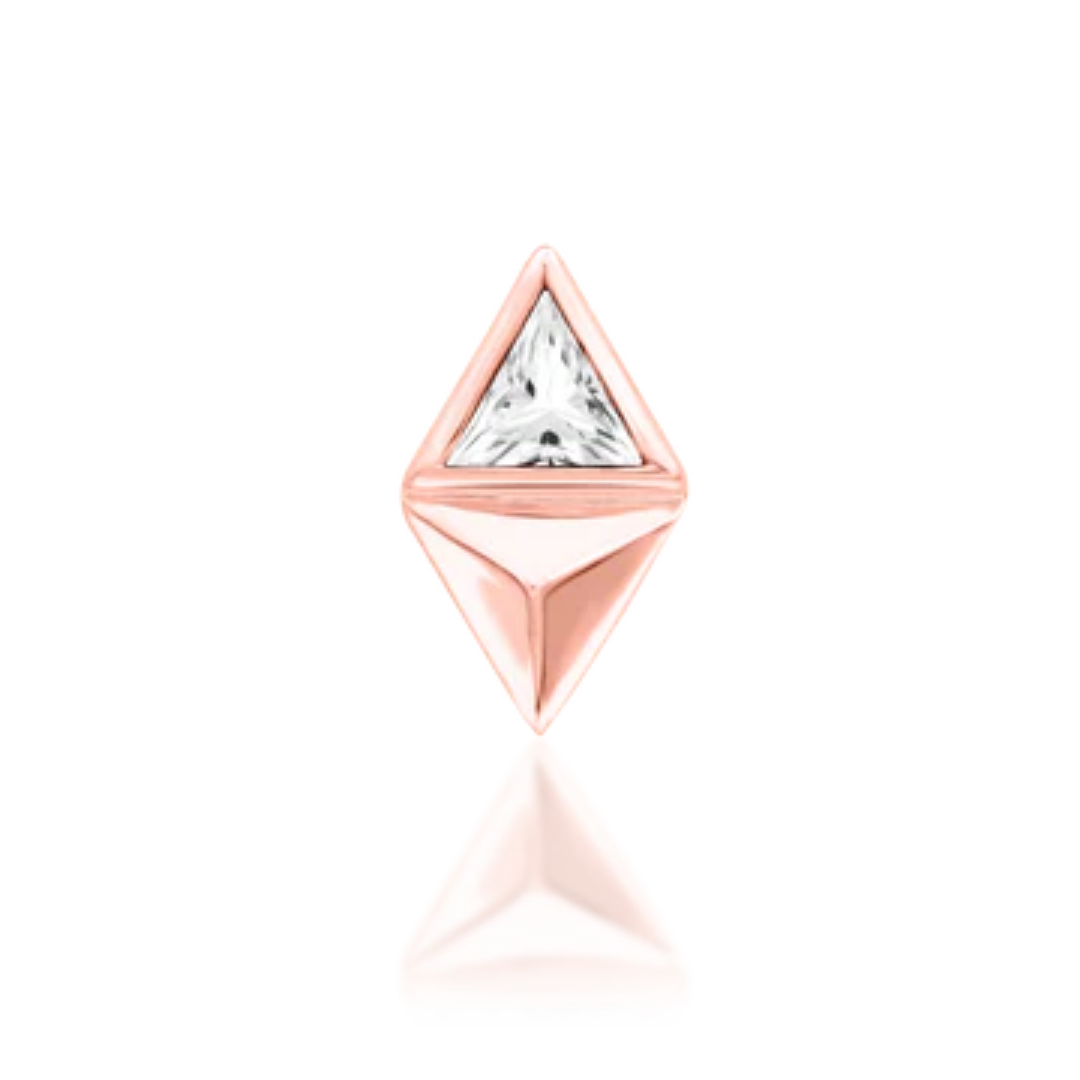 Sybil - White CZ Threadless End