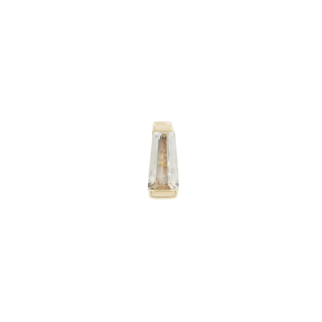 Tapered Baguette - CZ - Threadless End