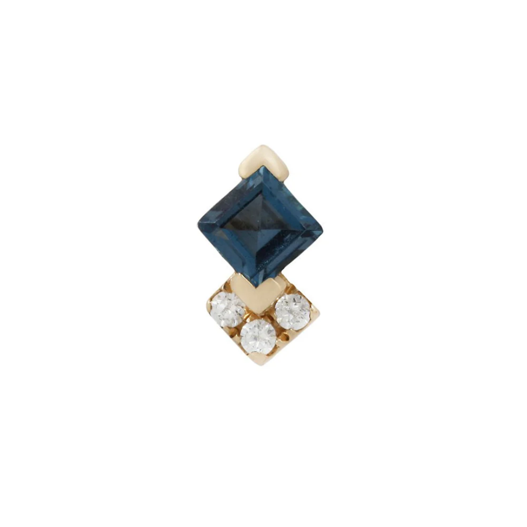 Vivienne - London Blue Topaz - Threadless End