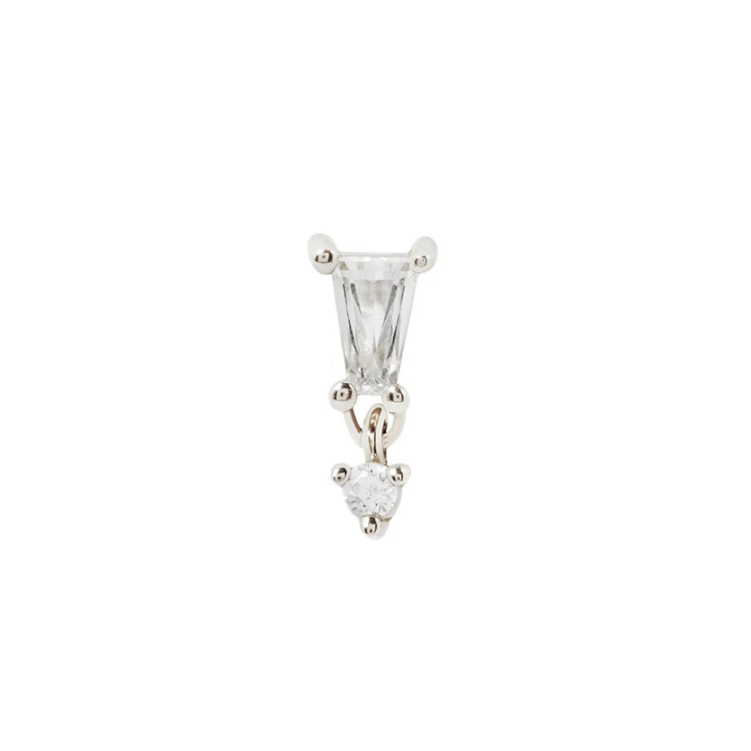 Yves - CZ + Dangle - Gold Threadless End