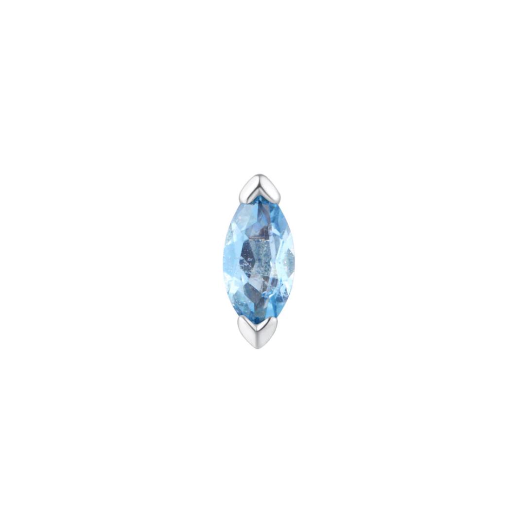 Zuri - London Blue Topaz - Threadless End