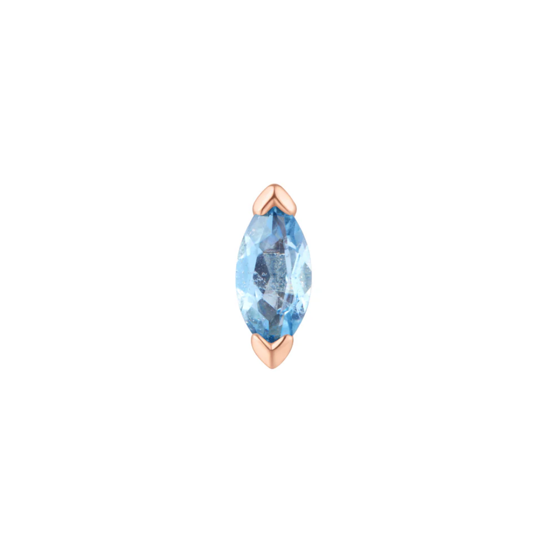 Zuri - London Blue Topaz - Threadless End