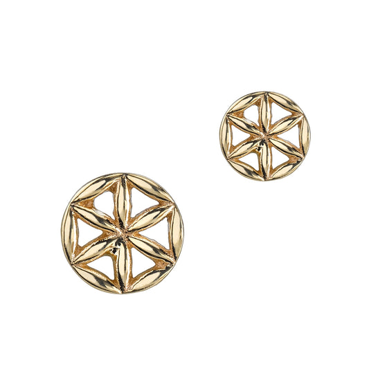 BVLA 14k white gold Star of Ishtar body jewellery ends with openwork design, luxury high-end piercing accessories for helix, conch, and lobe piercings