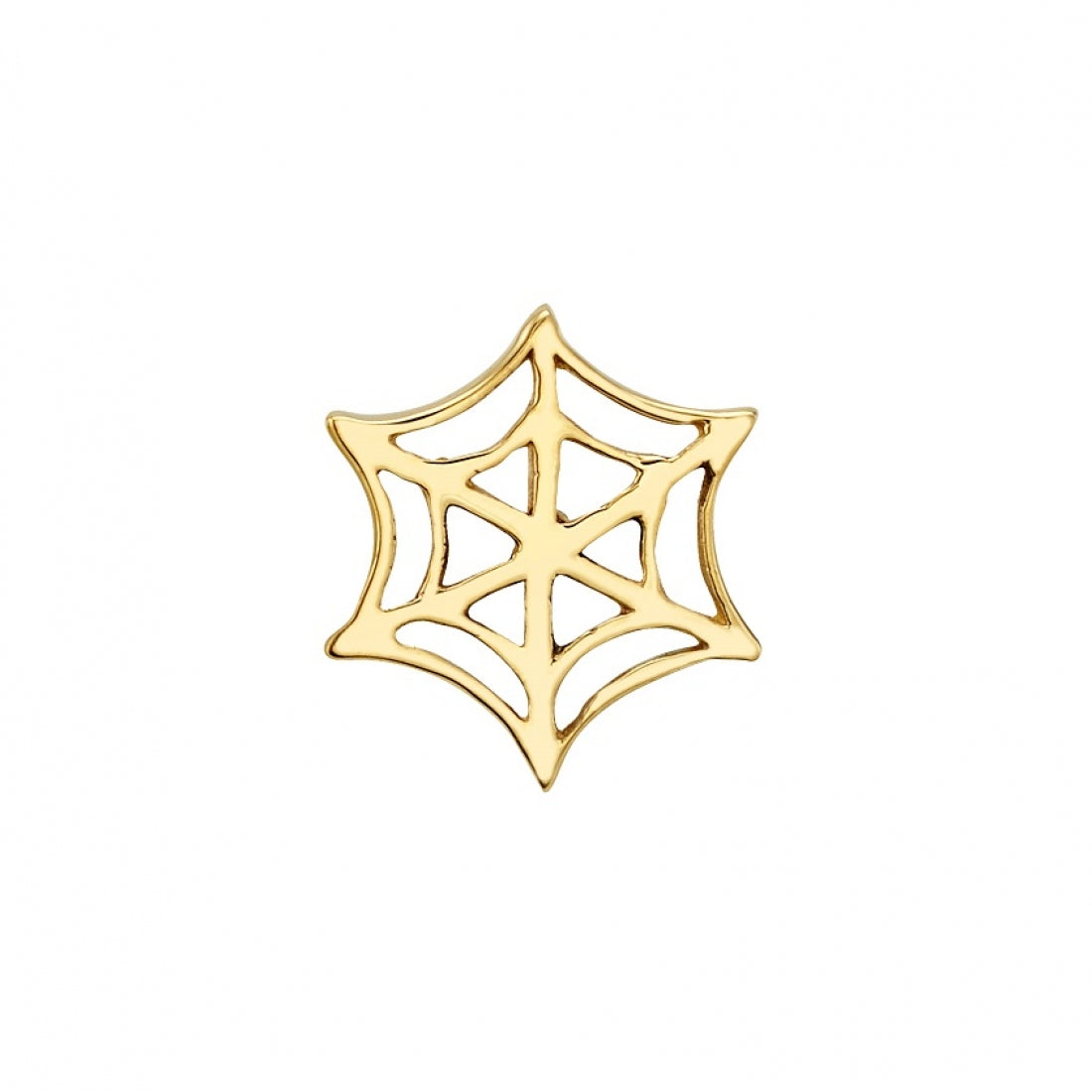 BVLA Spiderweb end in 14k yellow gold with an openwork web design.